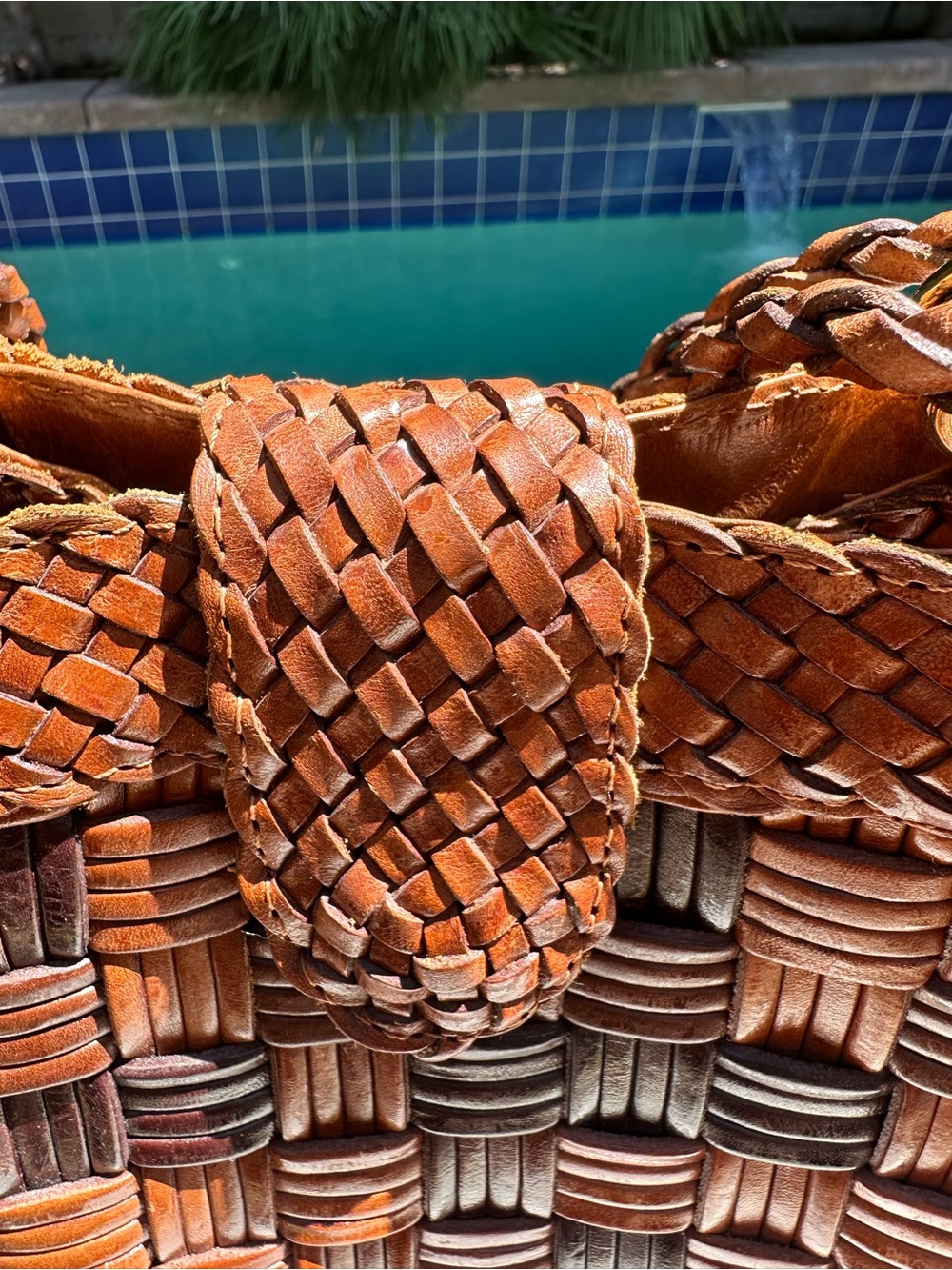 Vintage Woven Leather Bucket Bag - Picture 12 of 15